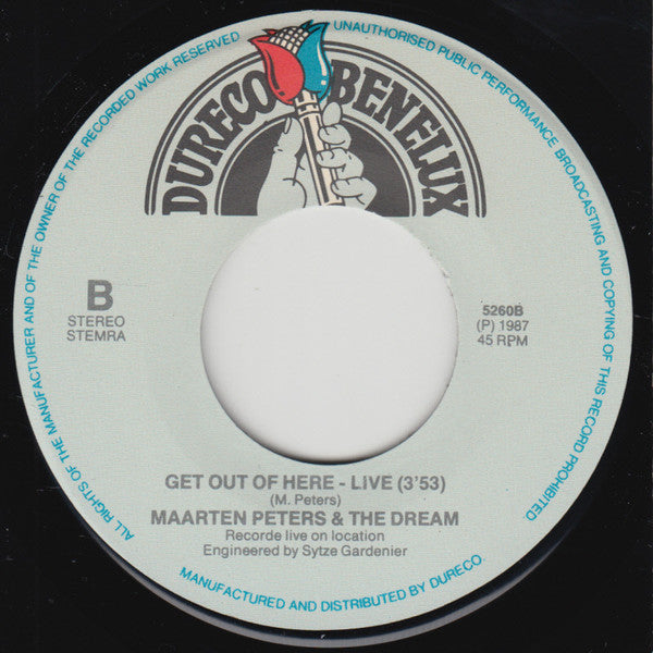 Maarten Peters & The Dream : Burn Your Boats (7", Single)