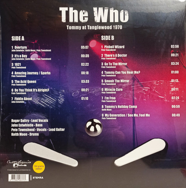 The Who : Tommy At Tanglewood 1970 (LP, Unofficial)