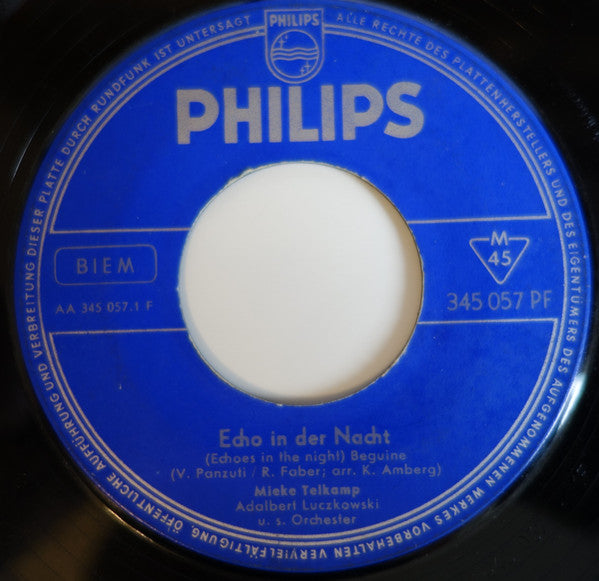 Mieke Telkamp : Echo In Der Nacht / Auf Einer Insel Mit Dir (7", Single, Mono)