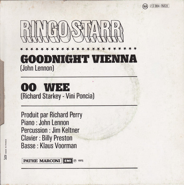 Ringo Starr : Goodnight Vienna (7", Single)