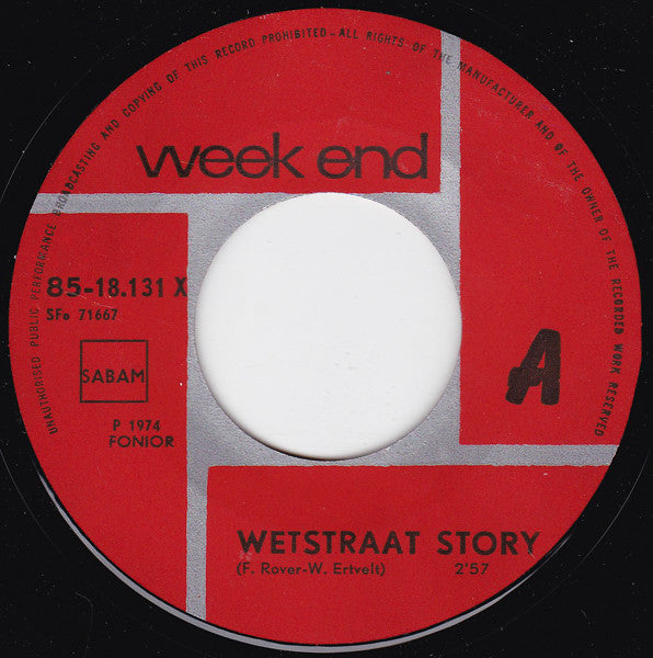 The Senators (3) : Wetstraat Story (7", Single)