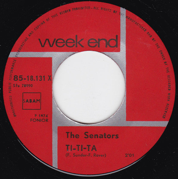 The Senators (3) : Wetstraat Story (7", Single)