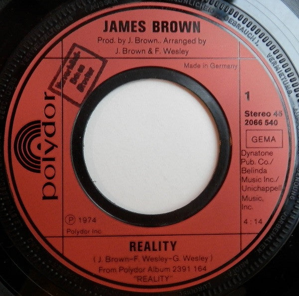 James Brown : Reality (7", Single)