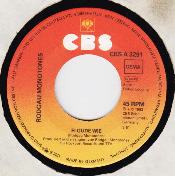 Rodgau Monotones : Ei Gude Wie (Unser Loblied Auf Die Hessische Sprache) (7", Single)