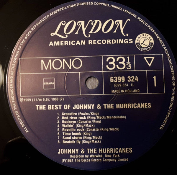 Johnny And The Hurricanes : The Best Of Johnny And The Hurricanes (LP, Comp, Mono)
