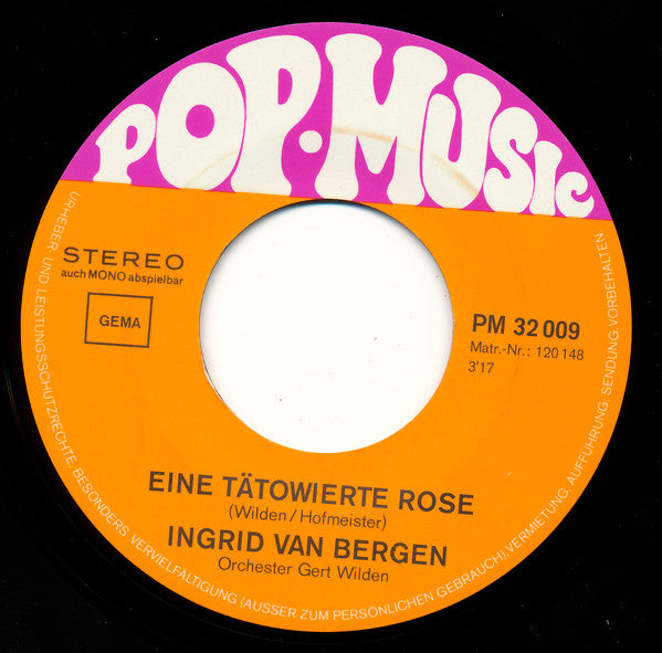 Ingrid Van Bergen : Eine Tätowierte Rose (7", Single)