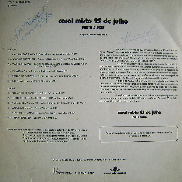 Coral Misto 25 De Julho - Porto Alegre : Vol. 3 (LP, Comp)