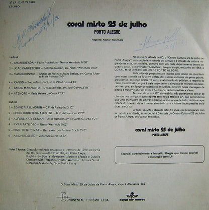 Coral Misto 25 De Julho - Porto Alegre : Vol. 3 (LP, Comp)