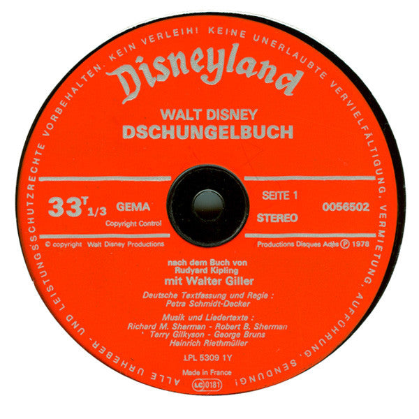 Walt Disney : Dschungel Buch (LP, Gat)