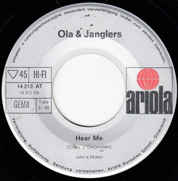 Ola & Janglers* : Let's Dance / Hear Me (7", Single)