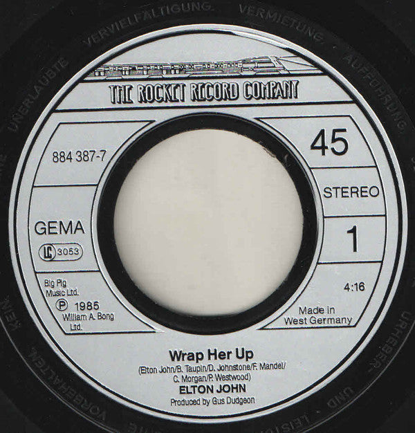 Elton John : Wrap Her Up (7", Single)