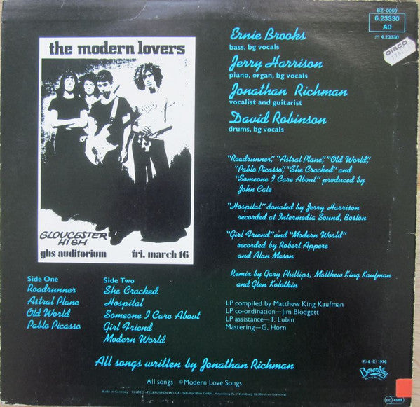 The Modern Lovers : The Modern Lovers (LP, Album)