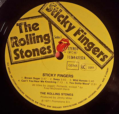 The Rolling Stones : Sticky Fingers (LP, Album, RE, Zip)