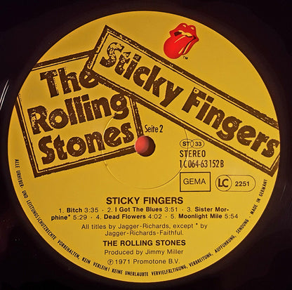 The Rolling Stones : Sticky Fingers (LP, Album, RE, Zip)