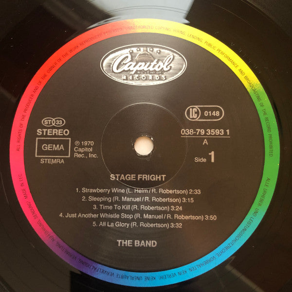 The Band : Stage Fright (LP, Album, RE)