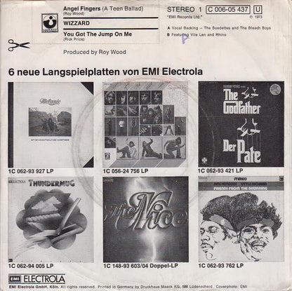 Wizzard (2) : Angel Fingers (A Teen Ballad) (7", Single)