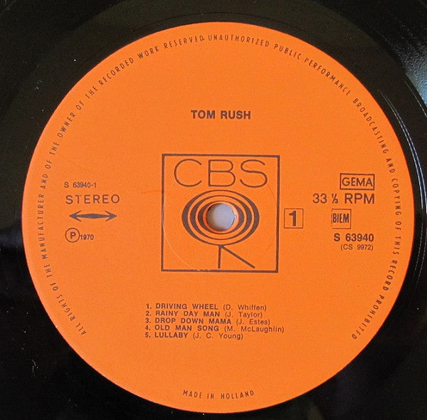 Tom Rush : Tom Rush (LP, Album)