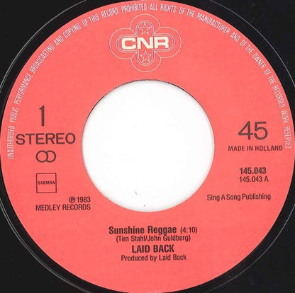 Laid Back : Sunshine Reggae (7", Single)