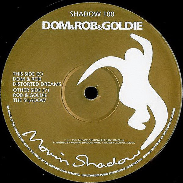Dominic Angus & Rob Playford & Goldie : Shadow 100 (12", Ltd)