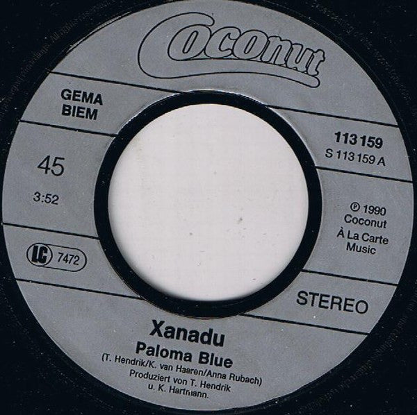 Xanadu (4) : Paloma Blue (7", Single)