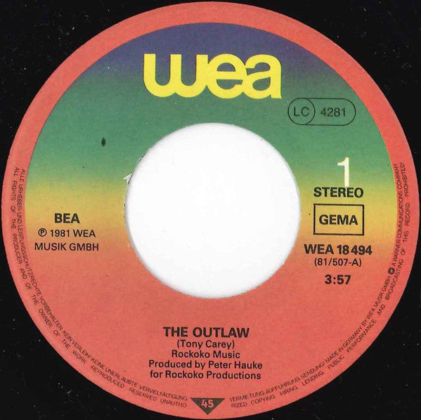 Bea : The Outlaw (7")