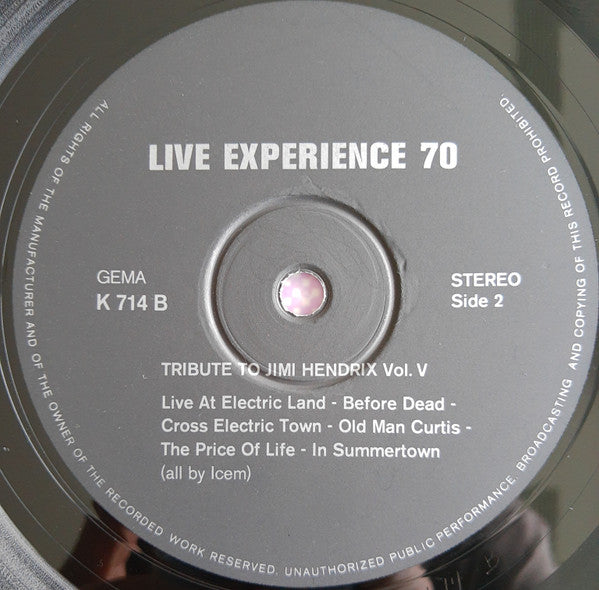 The Live Experience Band : Live Experience '70 / Tribute To Jimi Hendrix Vol. V (LP, Album)