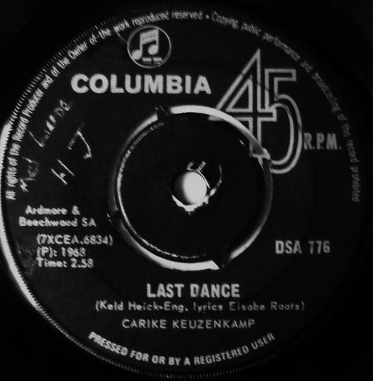 Carike Keuzenkamp : Last Dance (7", Single)