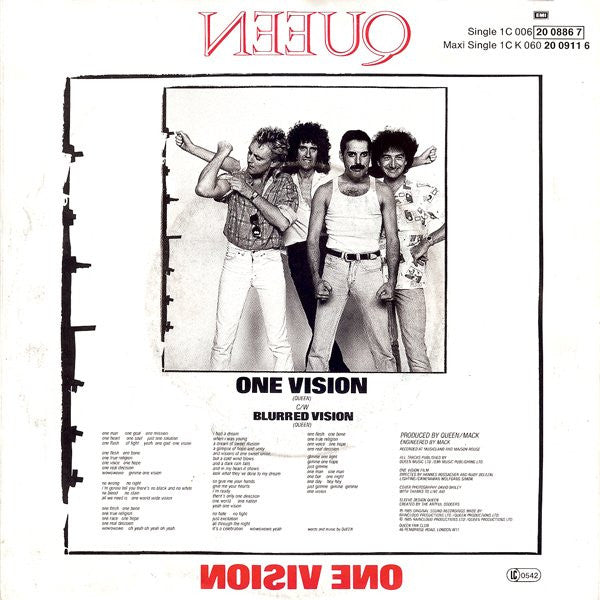 Queen : One Vision (7", Single)