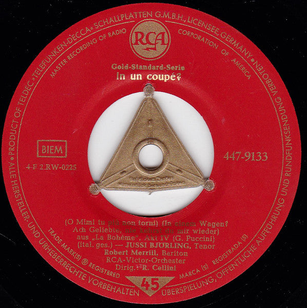 Jussi Björling, Robert Merrill : In Un Coupé? (7", Single, Red)