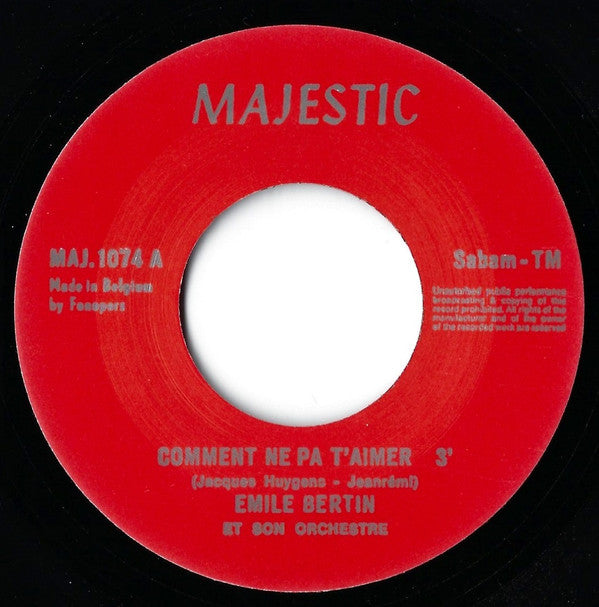Emile Bertin : Comment Ne Pas T'Aimer (7", Single)