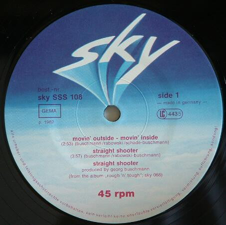 Straight Shooter : Movin' Outside - Movin' Inside (12")