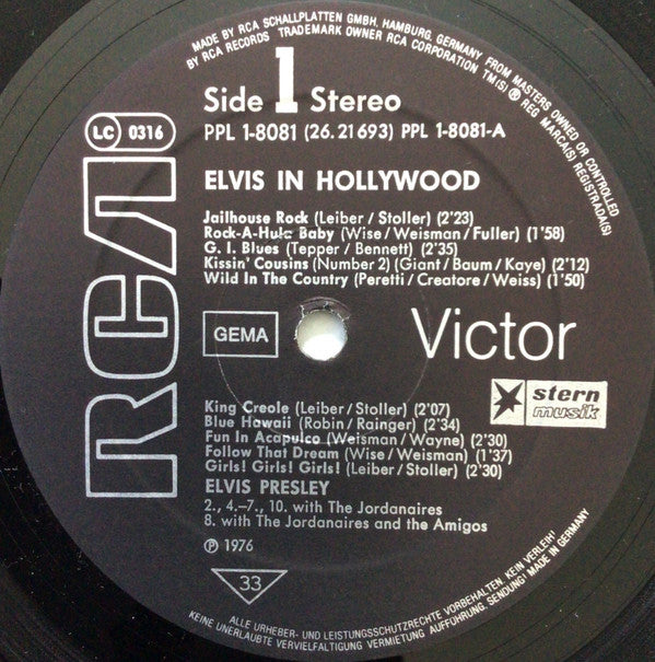 Elvis Presley : Elvis In Hollywood (LP, Comp)