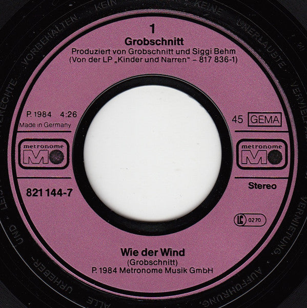 Grobschnitt : Wie Der Wind (7", Single)