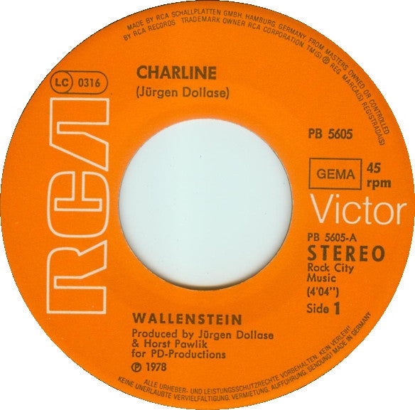 Wallenstein : Charline (7", Single)