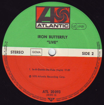 Iron Butterfly : Live (LP, Album, RE)