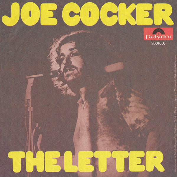 Joe Cocker : The Letter (7", Single, Mono)