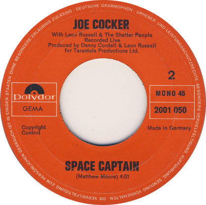 Joe Cocker : The Letter (7", Single, Mono)