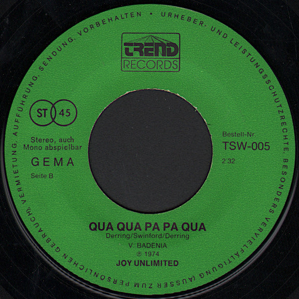 Joy Unlimited : Das Neue Topset (7", Single, Promo)