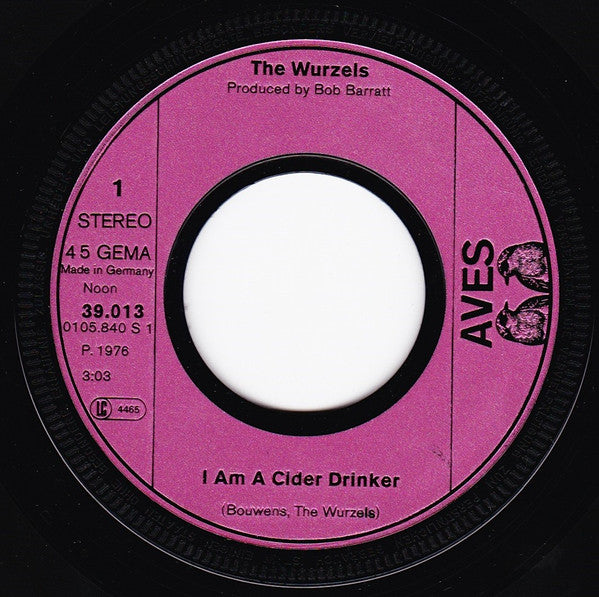 The Wurzels : I Am A Cider Drinker / The Back Of My Old Car (7")