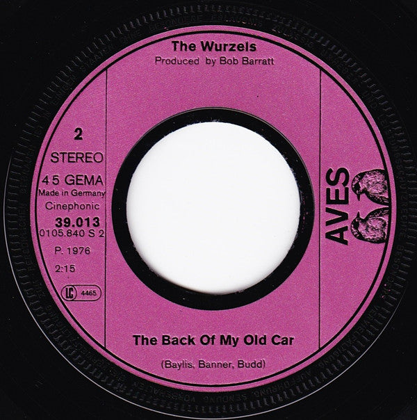 The Wurzels : I Am A Cider Drinker / The Back Of My Old Car (7")