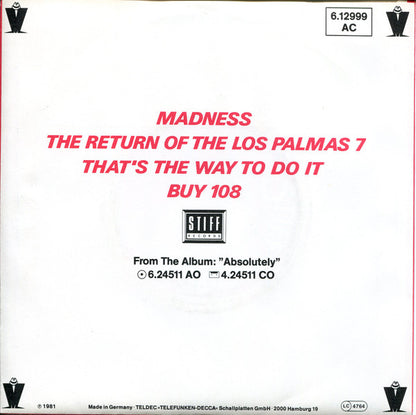 Madness : The Return Of The Los Palmas 7 (7", Single)