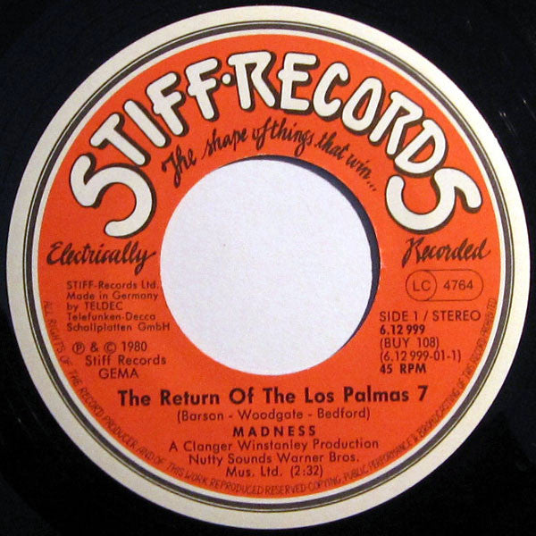 Madness : The Return Of The Los Palmas 7 (7", Single)