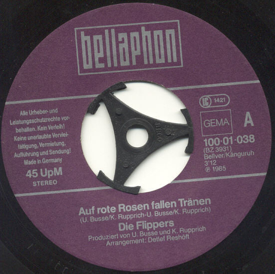 Die Flippers : Auf Rote Rosen Fallen Tränen (7", Single)
