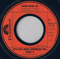 Hans Hass Jr. : American Pie Part 1 And 2 (7", Single)