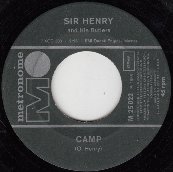 Sir Henry And His Butlers* : Camp / Pretty Style (7", Single)