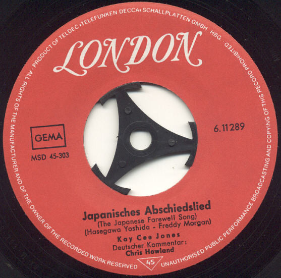 Kay Cee Jones, Chris Howland : Japanisches Abschiedslied (7", Single, RE)