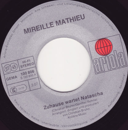 Mireille Mathieu : Zuhause Wartet Natascha (7", Single)