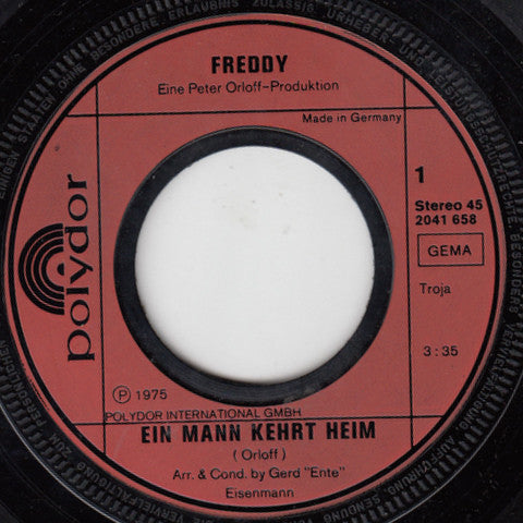 Freddy Quinn : Ein Mann Kehrt Heim (7", Single)