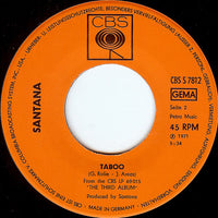 Santana : No One To Depend On / Taboo (7", Single)