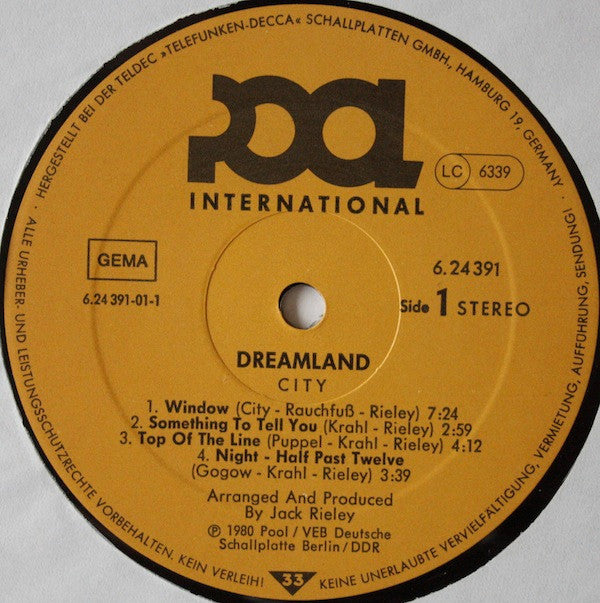 City (3) : Dreamland (LP, Album)